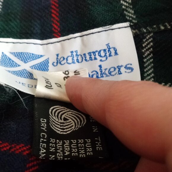 Vintage Green Wool Kilt From Jedburgh Scotland Size 12 - Picture 5 of 7